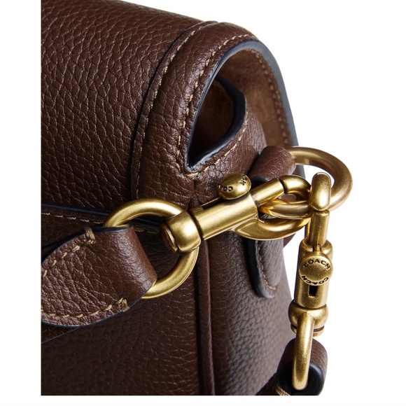 COACH Legacy Small Pebbled Leather Shoulder Bag -- Merlot - Picture 5 of 7